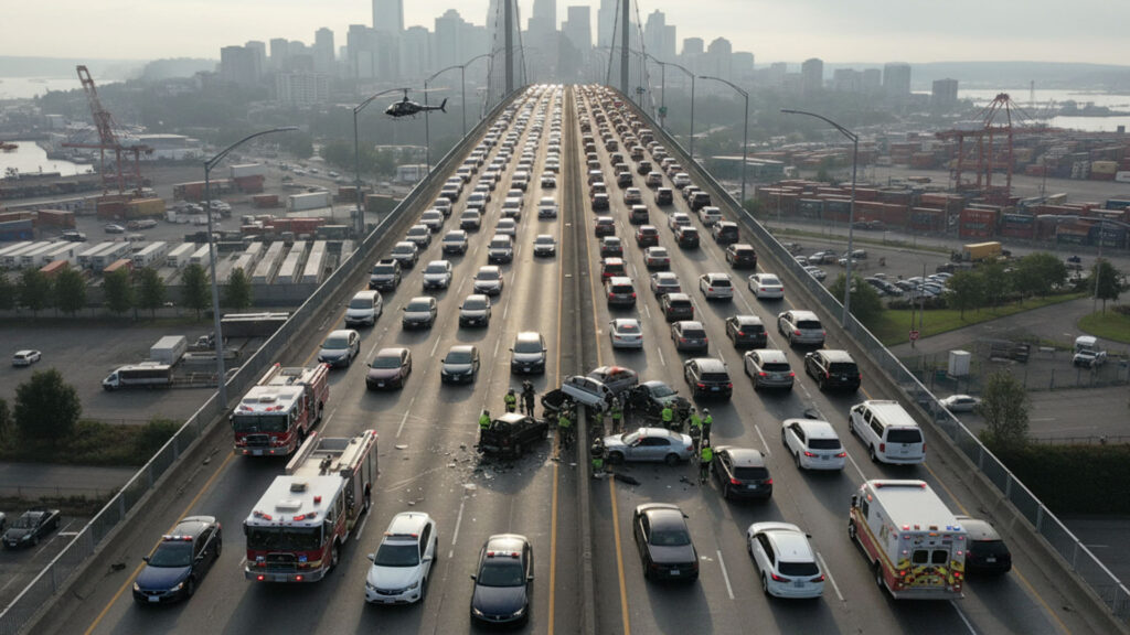 Car accident on West Seattle Bridge requiring personal injury lawyer
